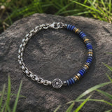 Boho Natural Stone Compass Beaded Bracelet