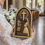 Hand-Carved Beechwood Christian Marriage Prayer Plaque – Personalized Wedding & Anniversary Gift