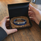 Two‑Layer Braided Leather Cross Bracelet - product video preview 8