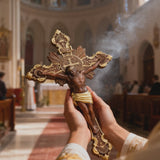 St. Benedict Exorcism Cross wood carved - Bless you and your family