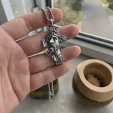 S925 Sterling Silver Jesus Crown of Thorns Cross Pendant – Christian Faith Necklace