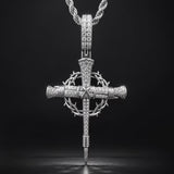 Nail Cross Crown of Thorns Necklace – Faith, Redemption & Timeless Strength