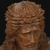 Boxwood Jesus Crown with Thorns Half-Length Desktop Ornament