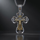 Two-Sided Devotional Cross - Jesus & Mary in 925 Silver - Wearable Faith