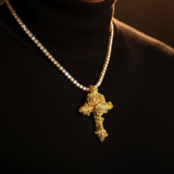 Rose Cross - Gold Worn
