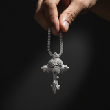 Rose Cross - Silver Hand Hold