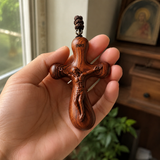 Bgcopper Rosewood Crucifix of Jesus' Passion (Necklace & Car Charm Options)