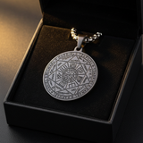 Vintage Titanium Seven Archangel's Seal Pendant - Amulet against evil eyes, curses, spells