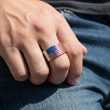 Silver Flag Ring - Denim Lifestyle