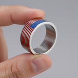 Silver Flag Ring - Two Finger Hold