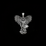 S925K Silver Saint Michael Pendant: Courage in the Heart
