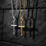 Three Cross - Dark Stone Wall