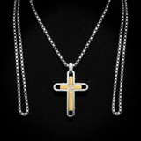 Two-Tone Cross - Black Velvet Spotlight
