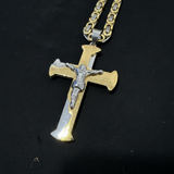 Two-tone Crucifix - Black Velvet Macro