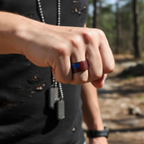 US Flag Ring - Black Military Style
