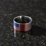 US Flag Ring - Silver Macro