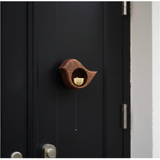 Wind Chimes on Door - Black Modern Door