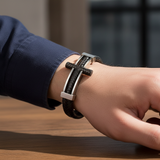 Wrist shot navy shirt lifestyle