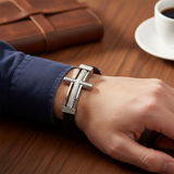 Wrist shot navy shirt