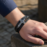 Wrist shot navy shirt