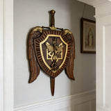 Archangel Michael Sword & Shield Wall Plaque - Divine Protection in Spiritual Warfare
