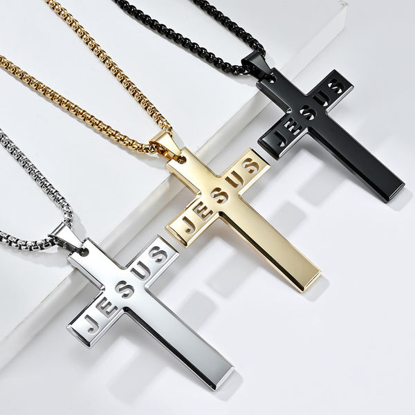 Bgcopper Jesus Name Cross Necklace