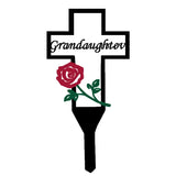 Bgcopper Cemetery Memorial Cross Stake for Parents