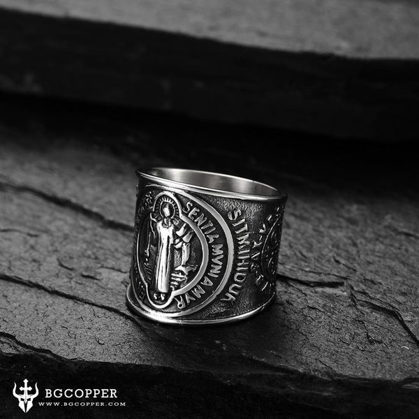 SAINT BENEDICT WARD OFF EVIL RING - BGCOPPER