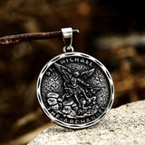 Bgcopper ST.Michael Erzengel Edelstahl Halskette, der Schutzpatron der Straf verfolgung