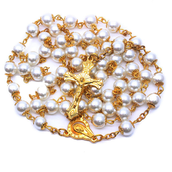 Bgcopper Golden Pearl Color Rosary