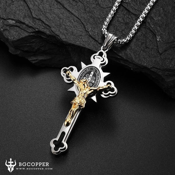 St. Benedict Exorcism Cross -BLESSED BY POPE ROSARIO DE SAN BENITO - BGCOPPER