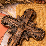 Kruzifix aus Eschenholz, Jesus Christus, hölzernes Kreuz Geschenk der Liebe