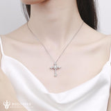 S925 Moissanite 50 Points D Color Cross Necklace-Christmas Gift - BGCOPPER