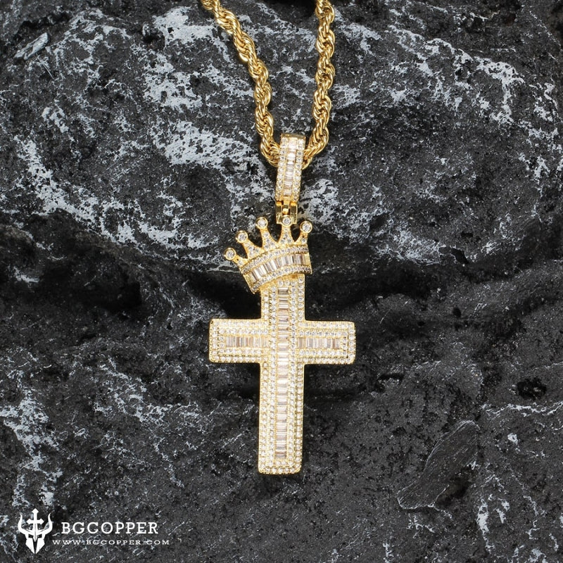 "His Queen, Her King" Couple Cross Necklace - Show Your Love