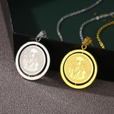 Saint Benito Medal Rotatable Pendant