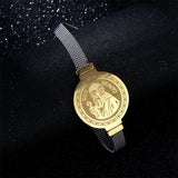 Saint Benedict Medal Milanese band Bracelet - Adjustable Size
