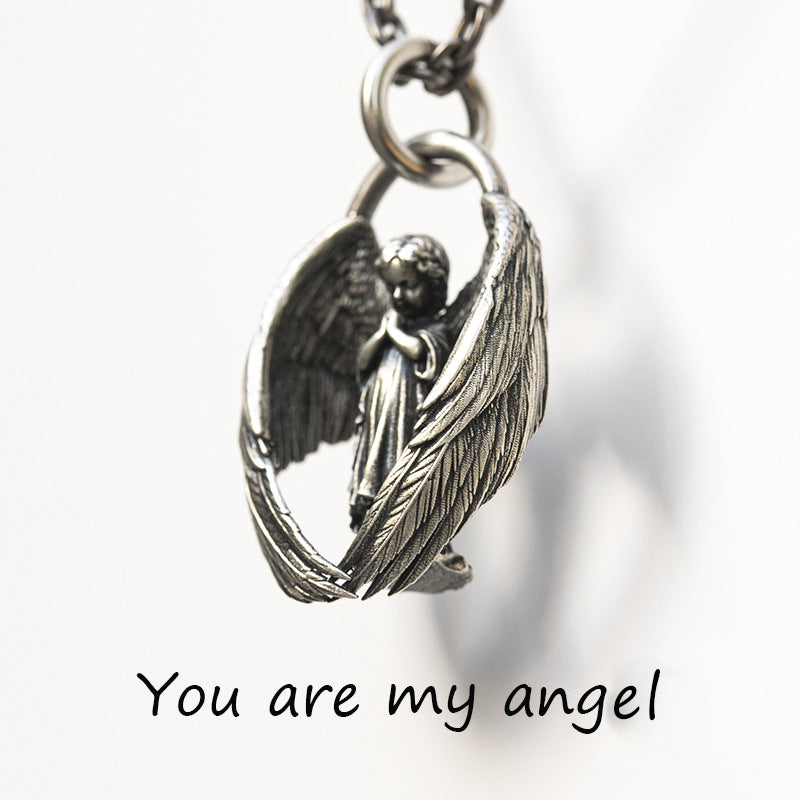 Praying Angel Pendant Necklace - You are my angel