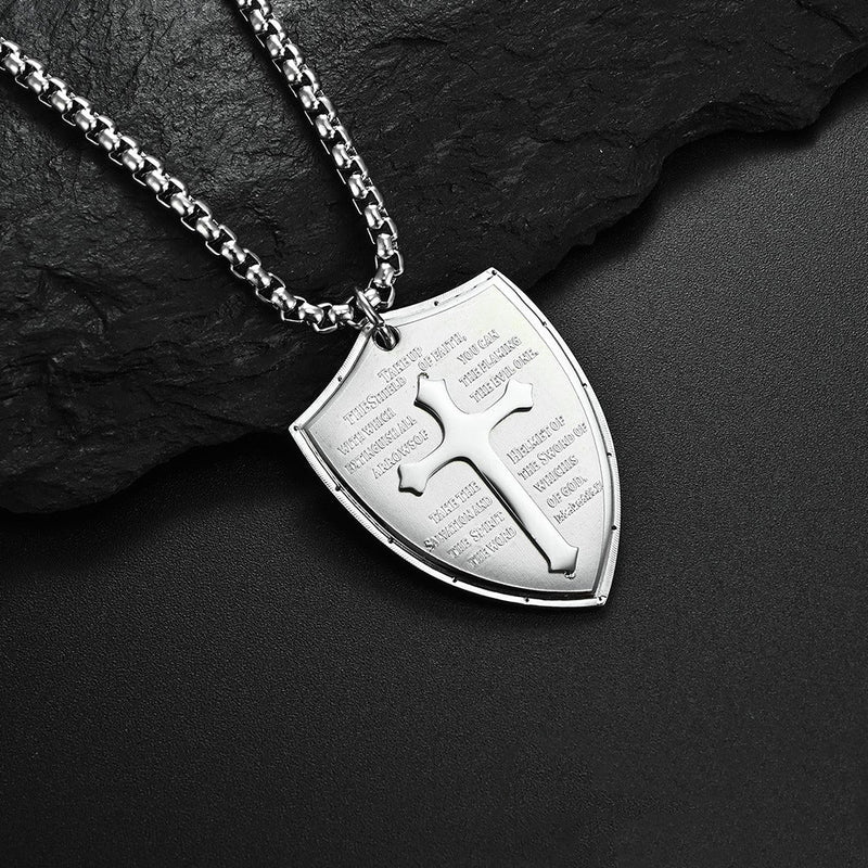 Faith of God Shield Cross Necklace
