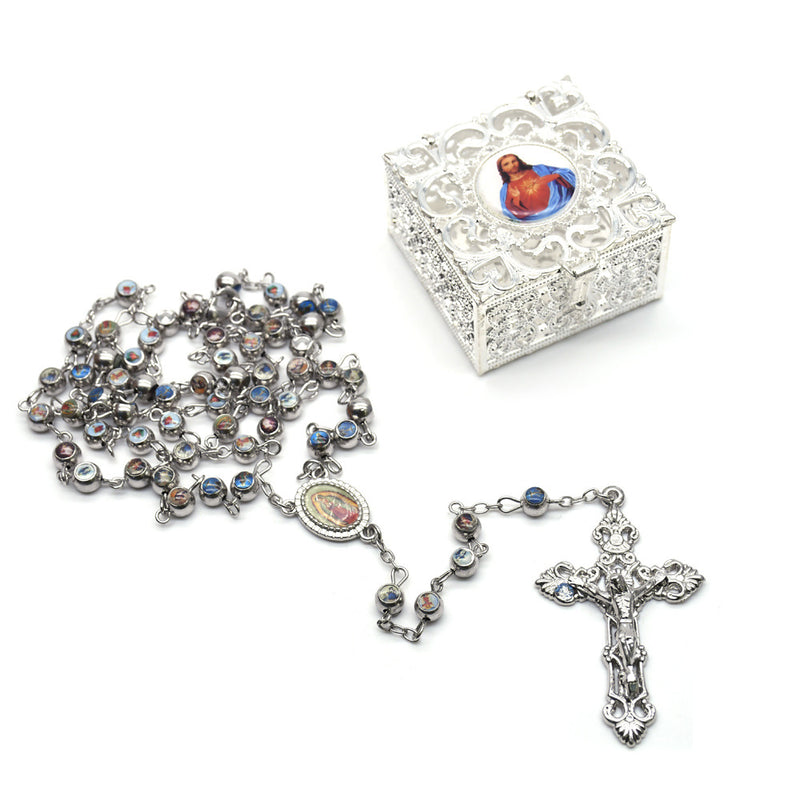 Gold Plated Icon Rosary With Box