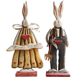 Wooden Easter Bunny Decor