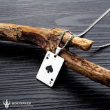 Ace Of Spades Personality Lucky Pendant - BGCOPPER