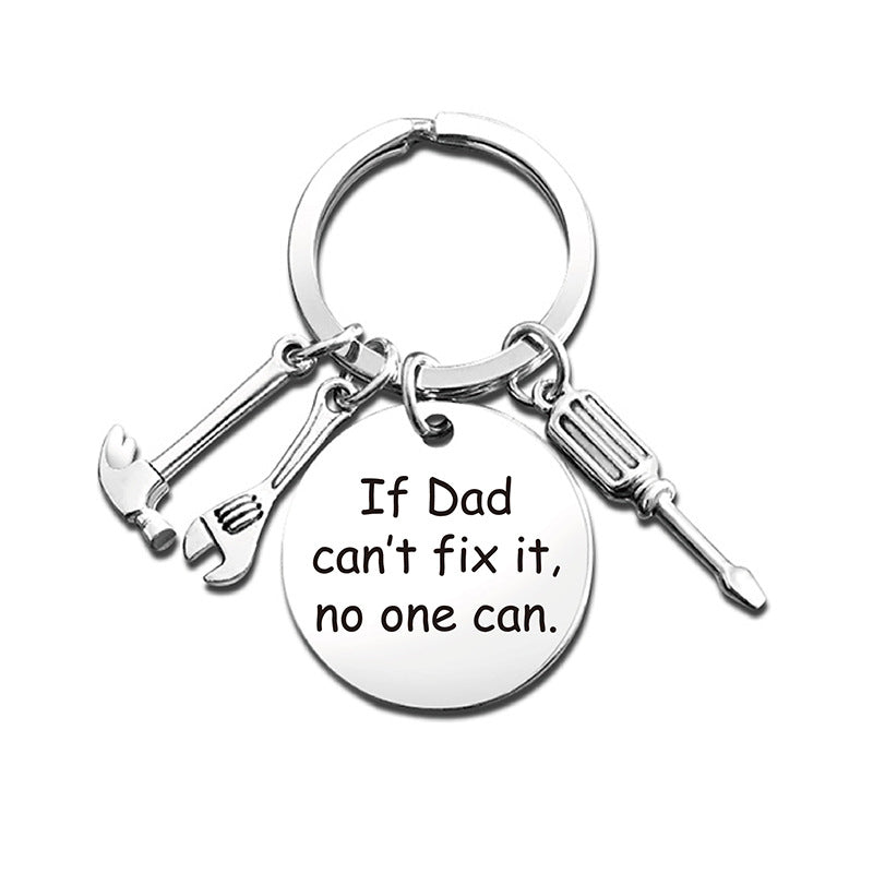 KEYCHAIN "IF DAD CAN'T FIX IT" DAD TOOLS FATHER'S DAY GIFT