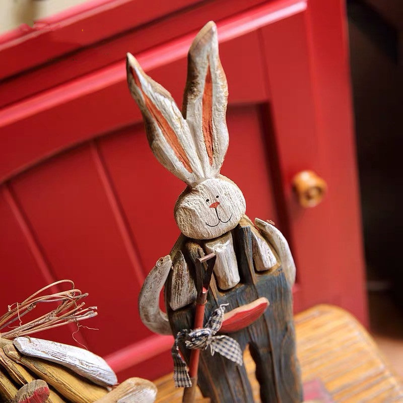 Wooden Easter Bunny Decor