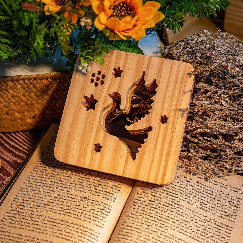 Jesus, Cross, Church, Holy spirit night light, religious wooden 3D mood light