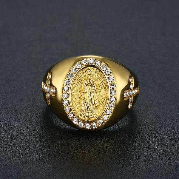 Our Lady of Guadalupe Titanium Ring