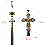 Diamond Car Jesus Cross Pendant