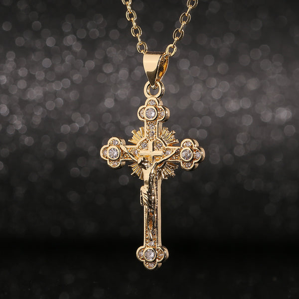 New religious jewelry women's cross pendant design niche necklace collarbone chain