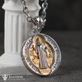 St. Benedict Home Blessing Titanium Steel Pendant