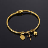 Virgin Mary Cross Bracelet