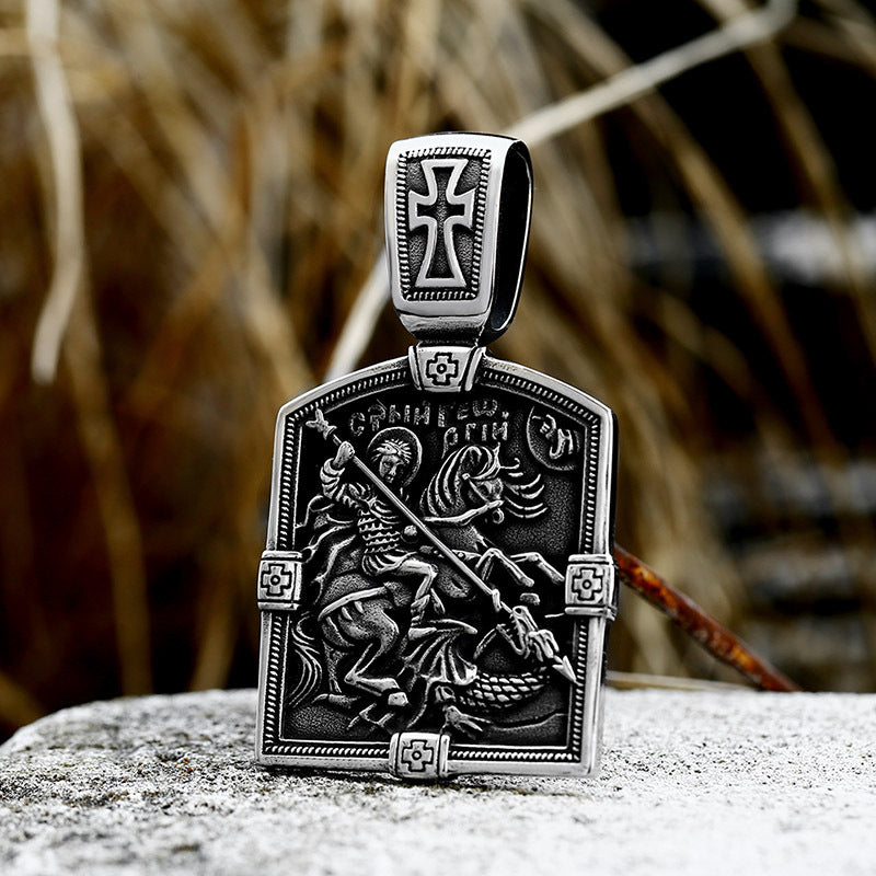 Saint George Necklace Amulet Unisex Pendant Gift